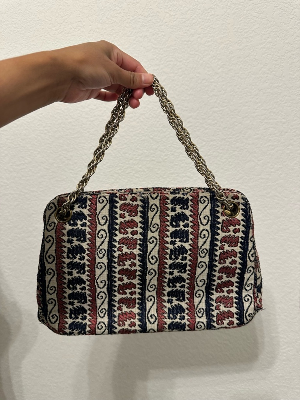 Vintage 60s/70s Bohemian Tapestry Chain Bag 🕯️✨